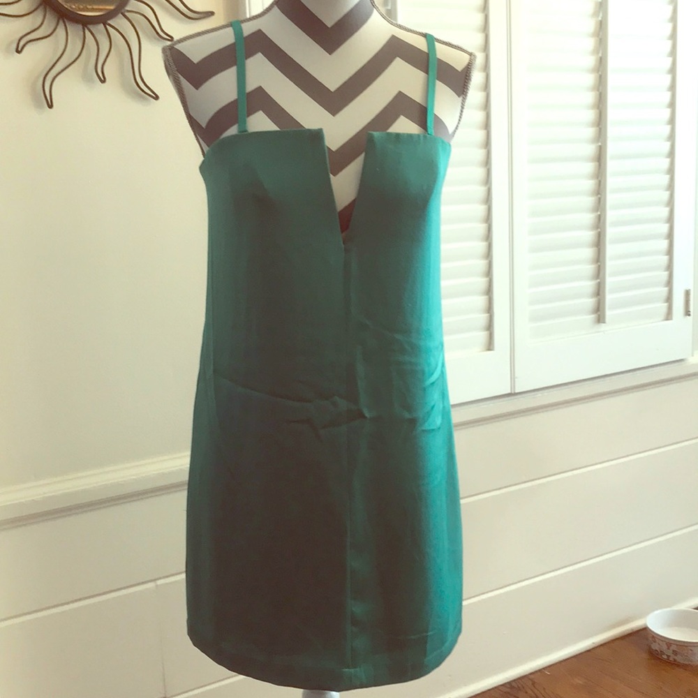 Green cocktail dress
